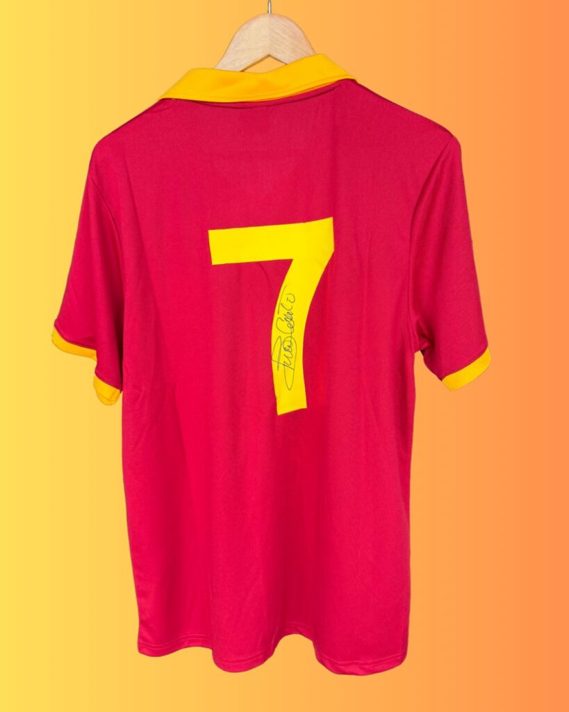 AS Roma 1988/89 Home Jersey Replica - Signed by Bruno Conti